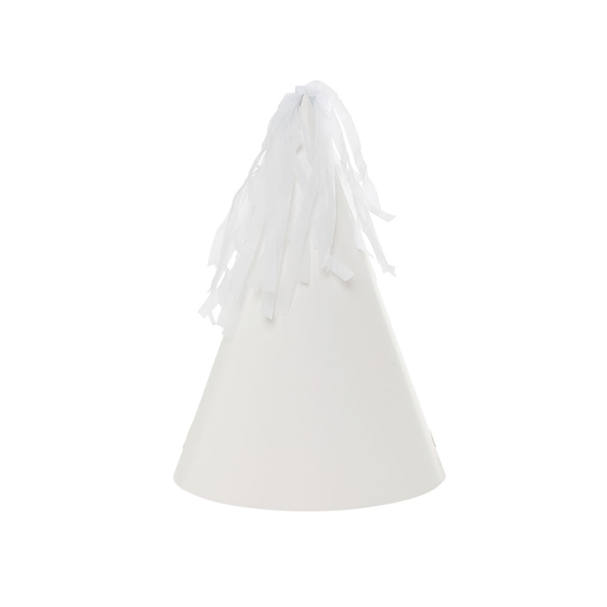 *SECONDS SALE Five Star Paper Party Hat with Tassel Topper White