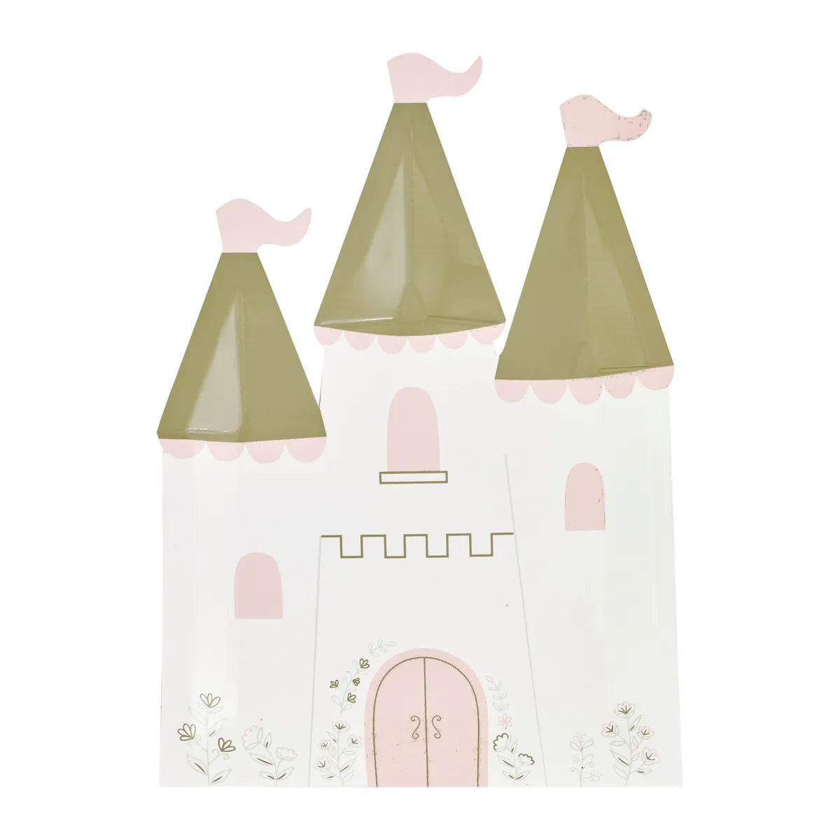 Ginger Ray 8pk Princess Party Castle Paper Treat Plates