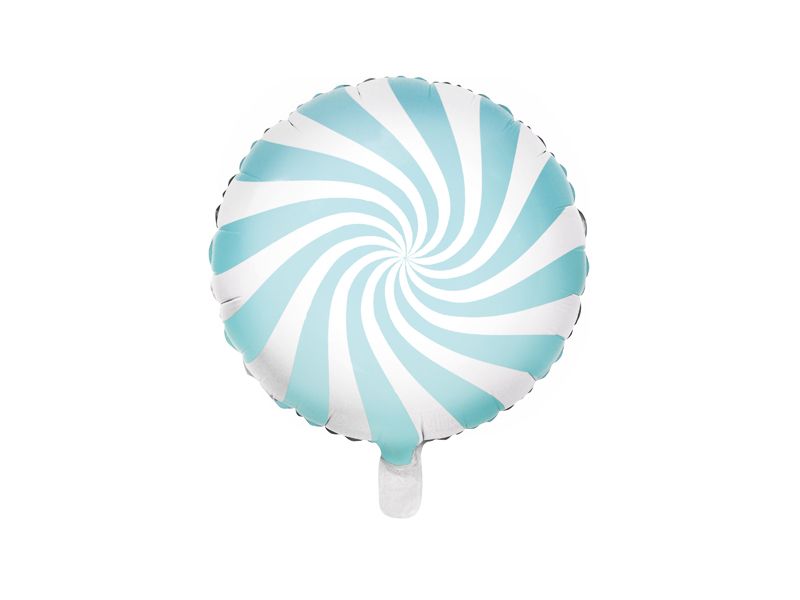 Party Deco Foil Round Candy Swirl Pastel Blue 45cm