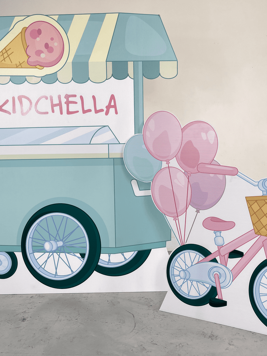 ICECREAM CART STANDEE