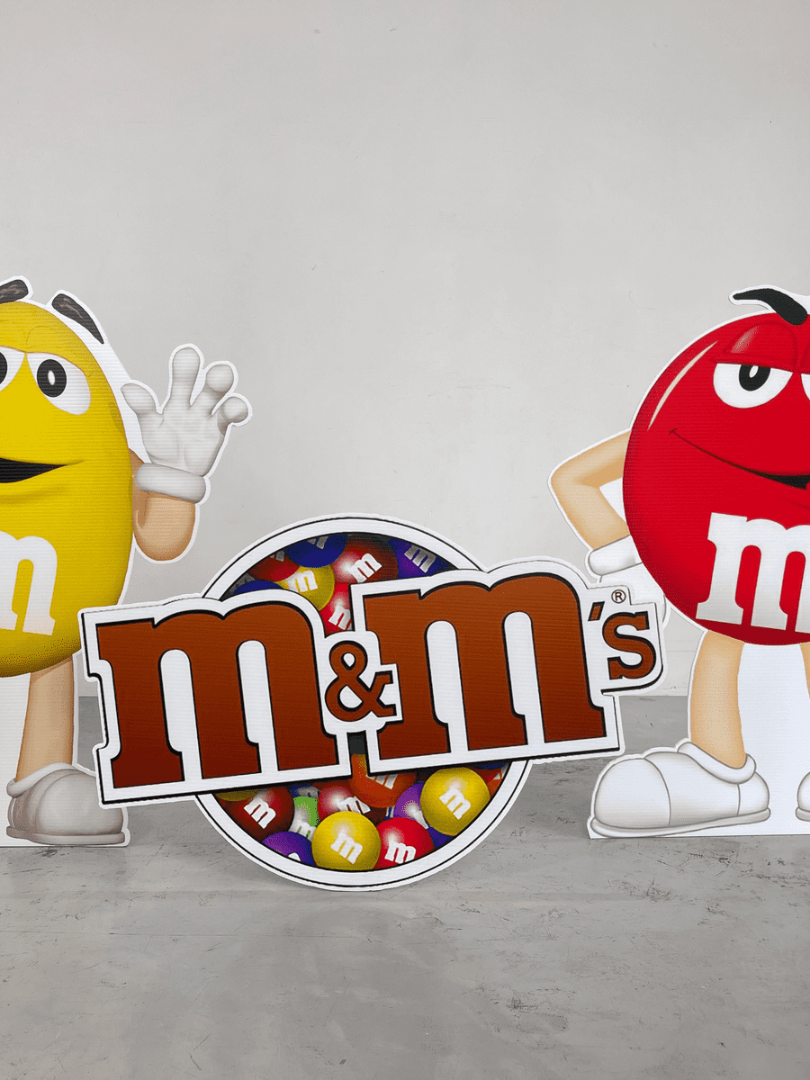 M M Sign M&M's STANDEE SET