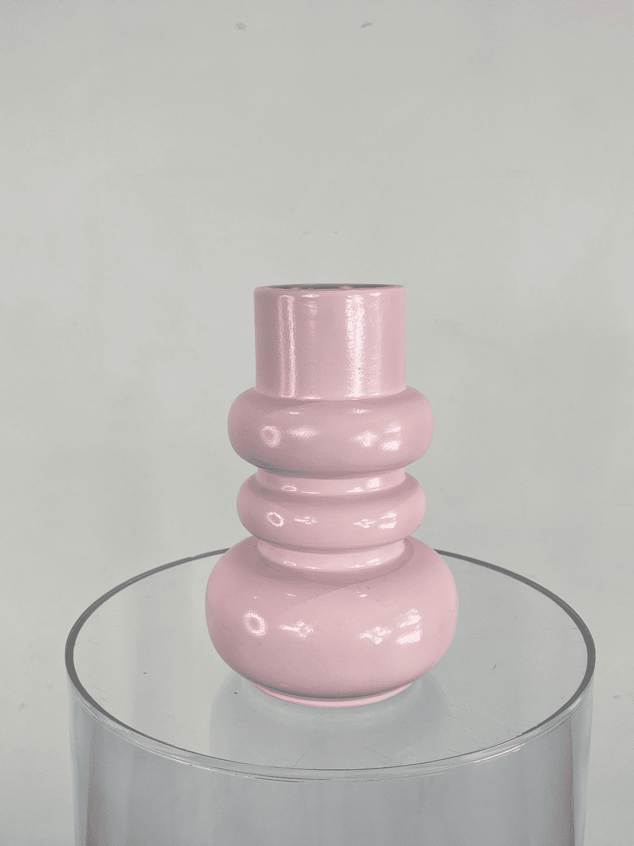 PINK BUBBLED VASE